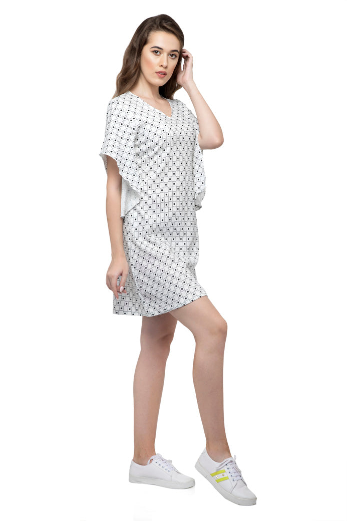 Ruffle Sleeve one piece dress