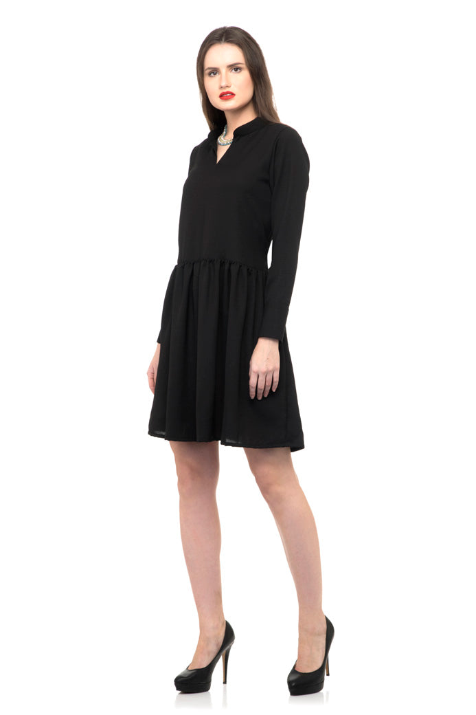 Black color mini dress