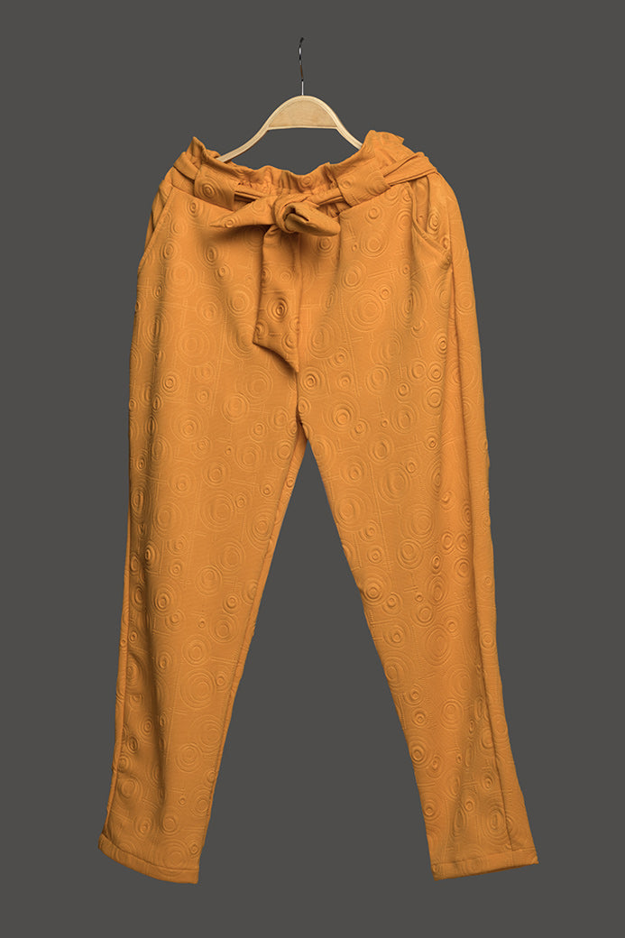 Textured paper bag pants