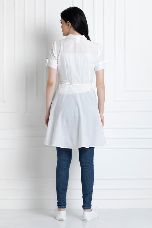 Asymmetric Cinched Waist Top