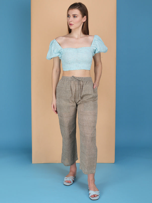 elasticated pant made in cotton