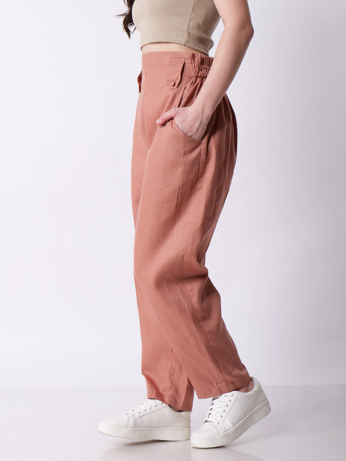 Dusty pink straight pants