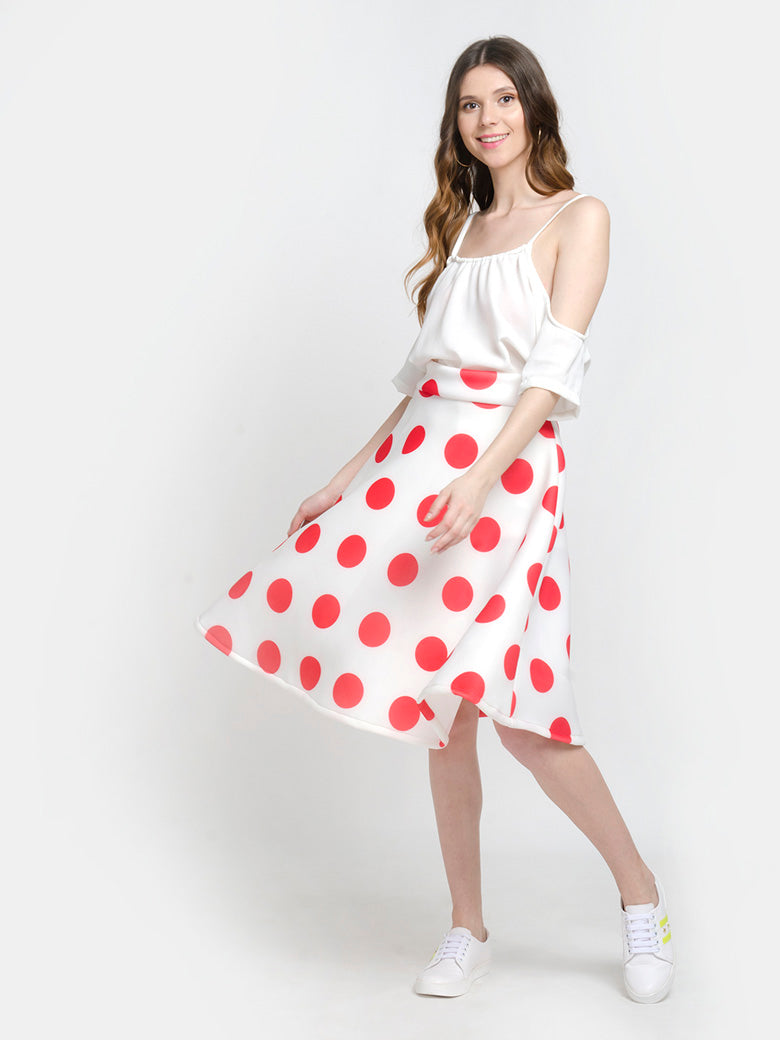 Polka Dot Long Skirts