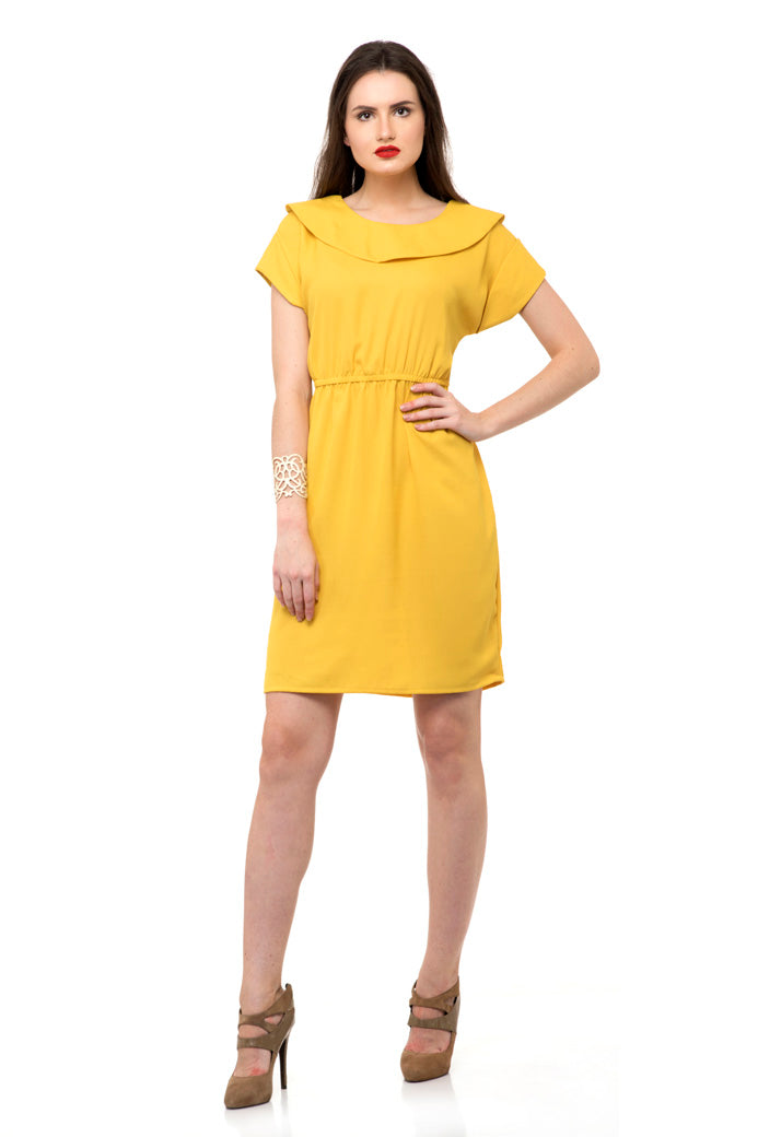 Collared cinched based shift dress