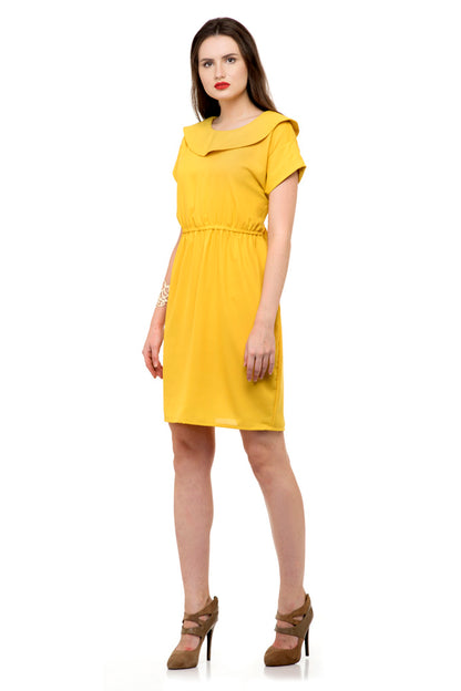 Collared cinched based shift dress