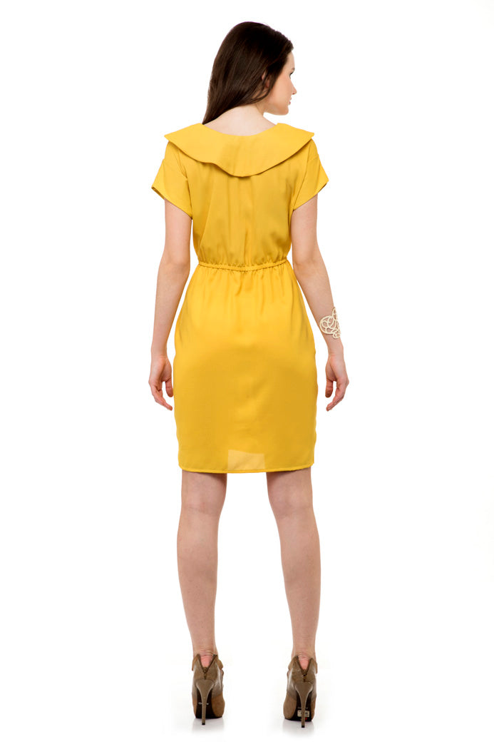 Collared cinched based shift dress