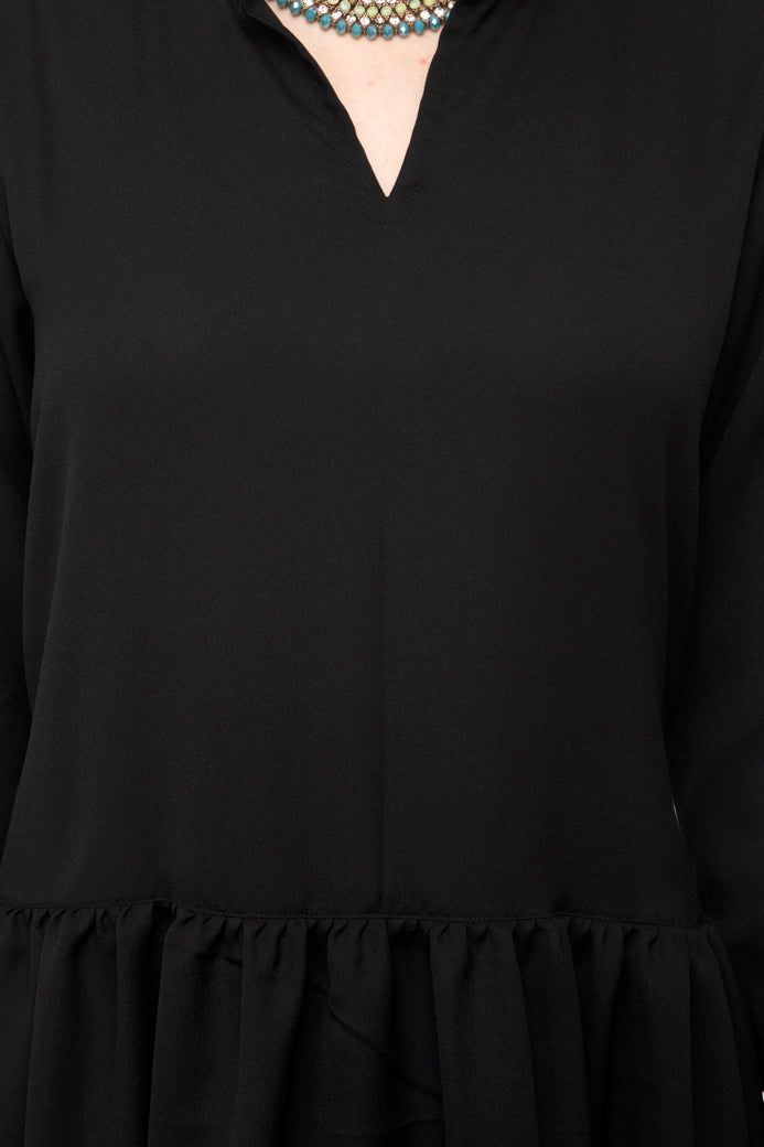 Black color mini dress