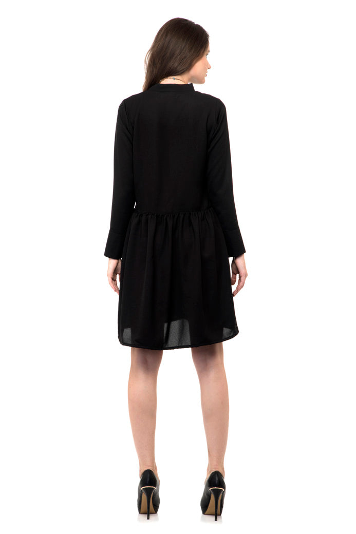 Black color mini dress