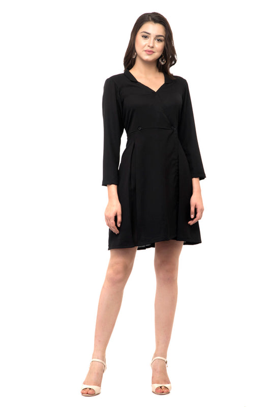 Black Mini dress with collars