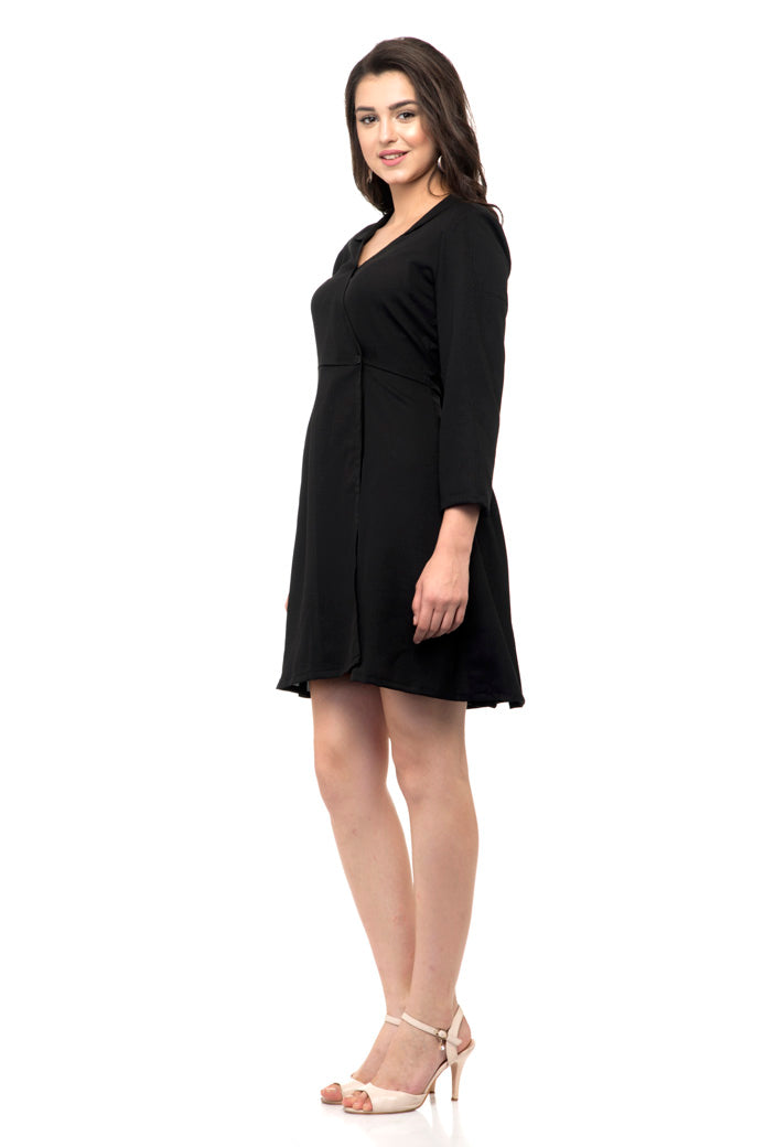 Black Mini dress with collars