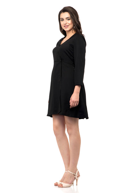 Black Mini dress with collars