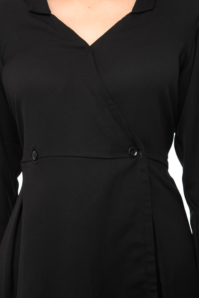 Black Mini dress with collars