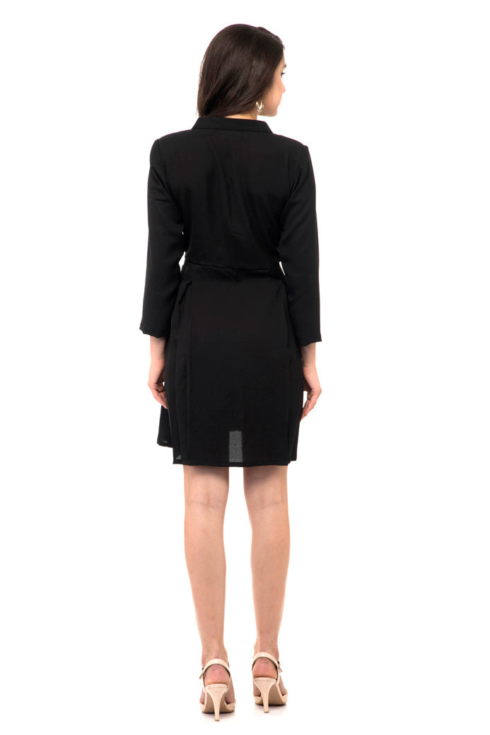 Black Mini dress with collars