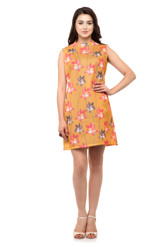 Sleeveless Floral cami mini dress