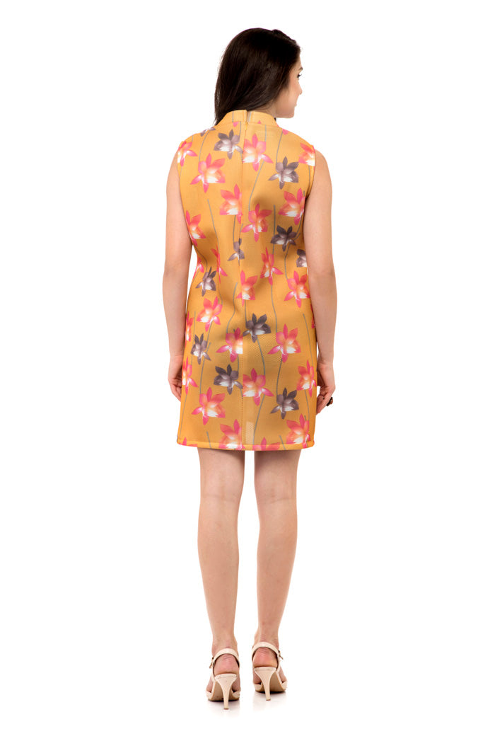 Sleeveless Floral cami mini dress