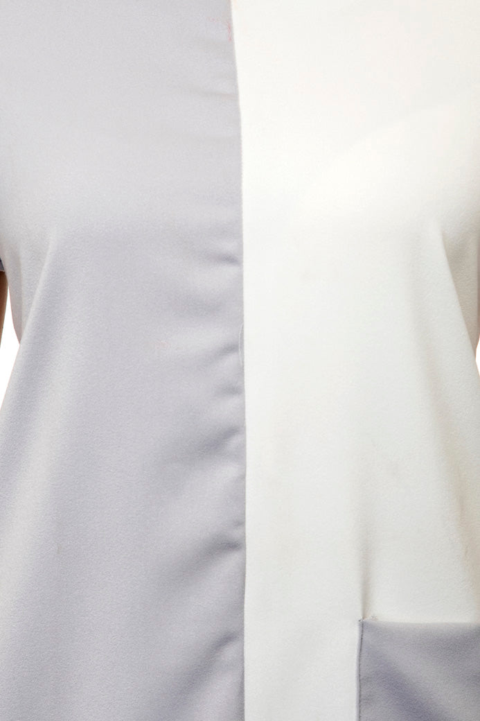 colour block half Sleeve dress