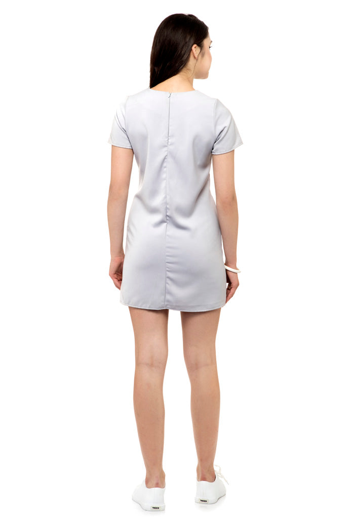 colour block half Sleeve dress