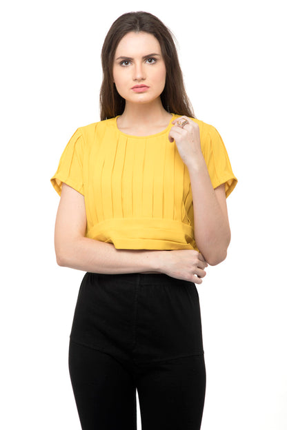 Yellow high size short length top