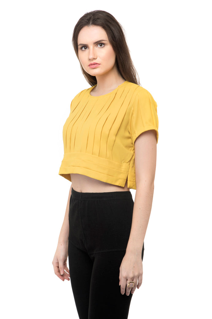 Yellow high size short length top