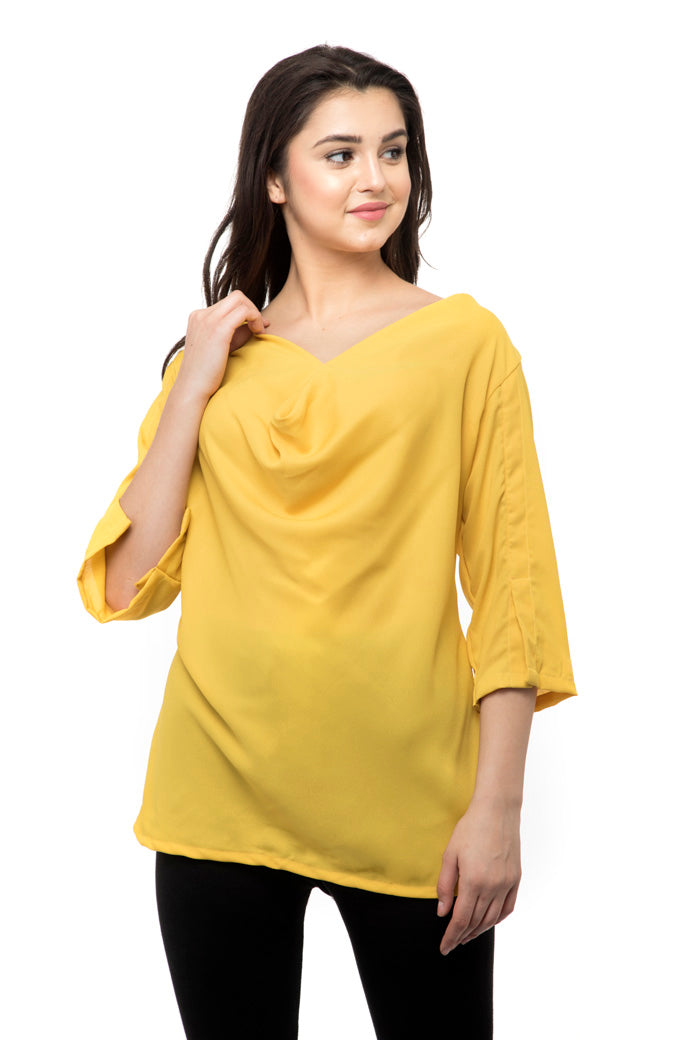 Yellow color halter top