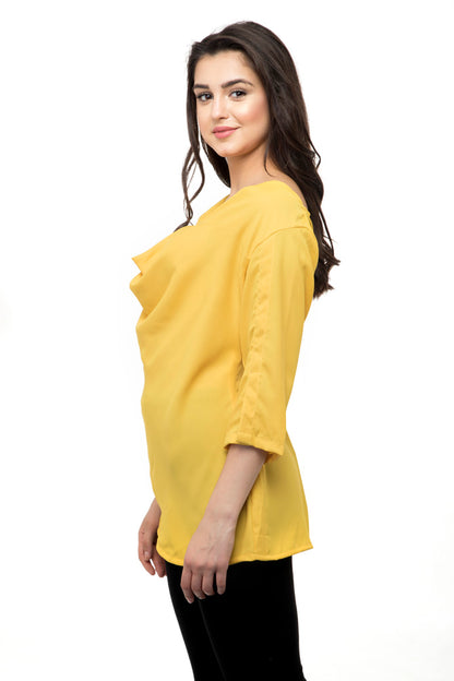 Yellow color halter top