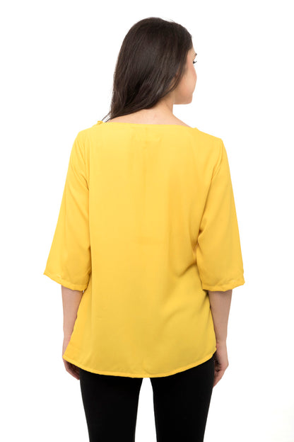 Yellow color halter top