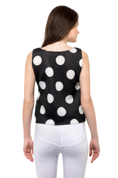 Big white polka dots spaghetti top