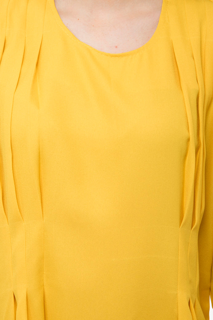 Open Sleeves yellow top
