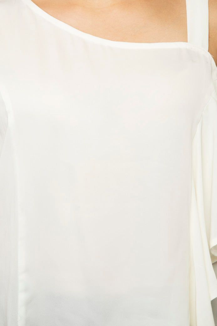 One sided ruffle sleeveless cami top