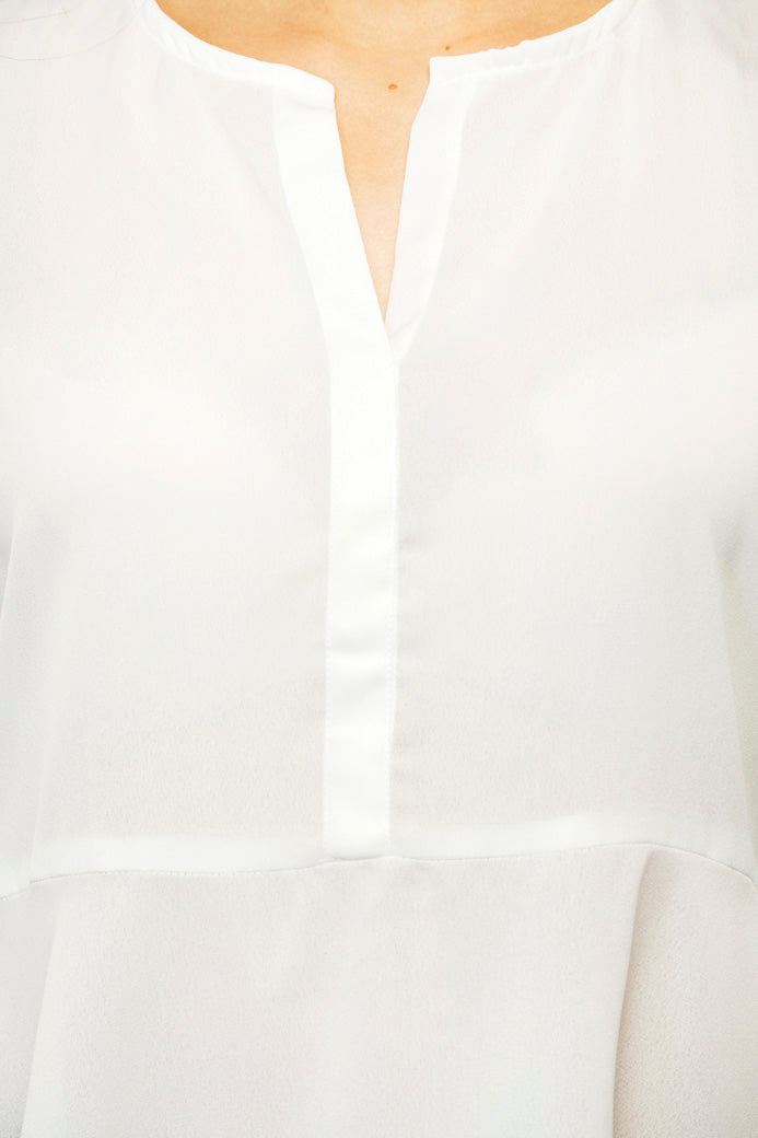 White color frill top