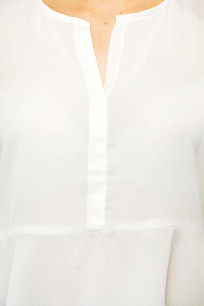 White color frill top