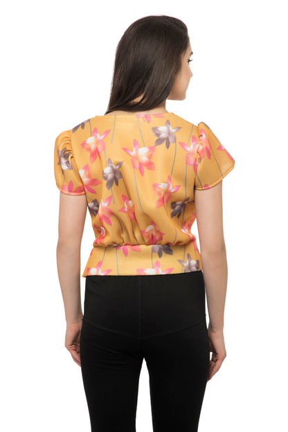 Bell sleeved floral cami top