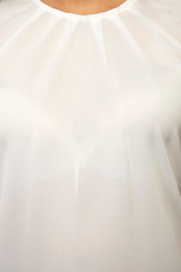 White ruffle bell sleeves cami top