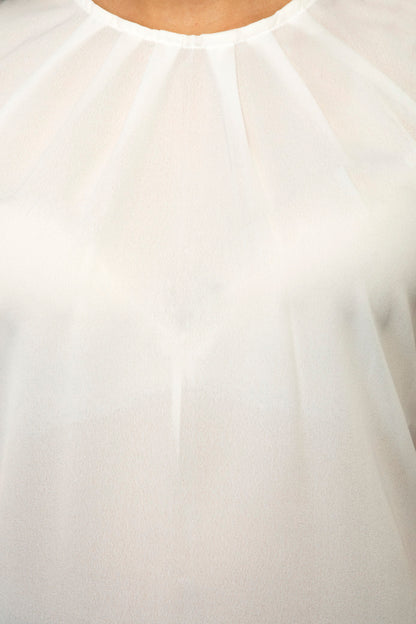 White ruffle bell sleeves cami top