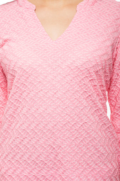 Pink embroidery top