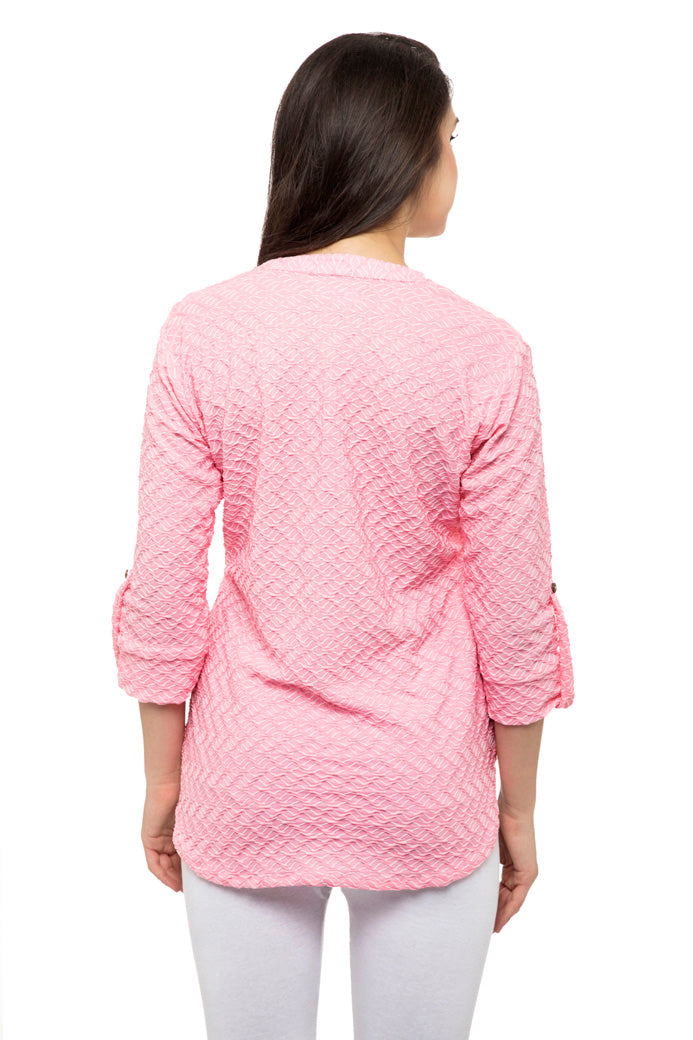 Pink embroidery top