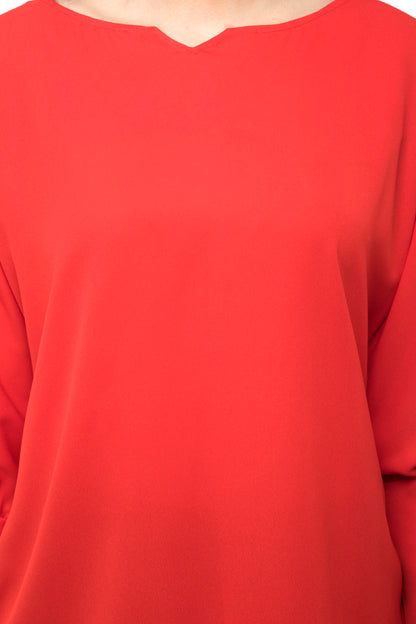 Halter neck red top