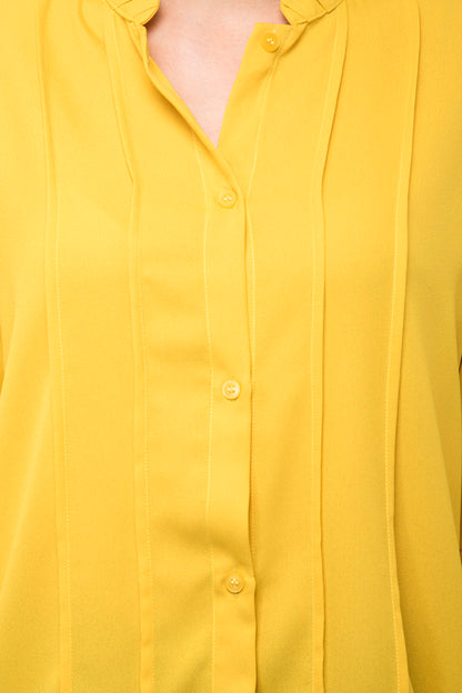 Bell sleeves yellow shirt