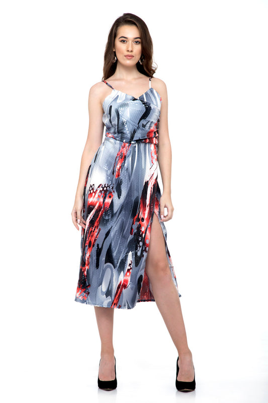 High slit dress party wear