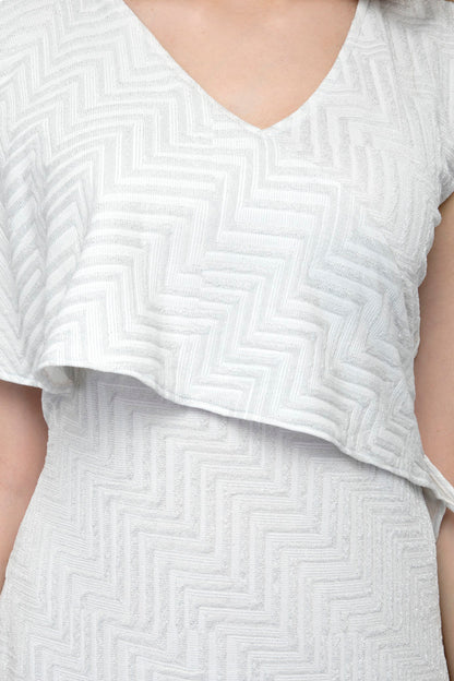 One side ruffle one side plain sleeveless dress