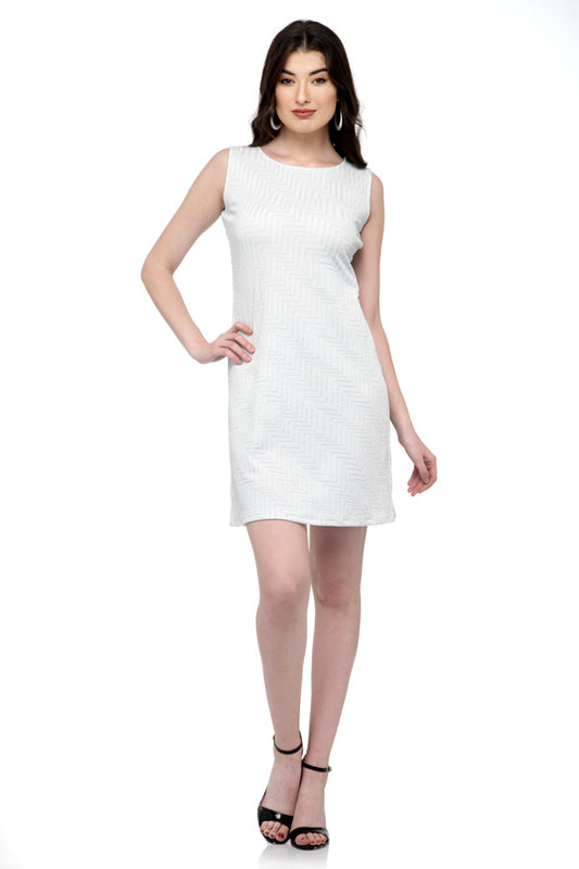 White plain tunic dress