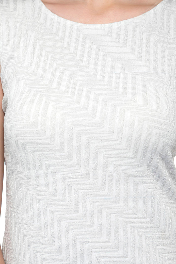 White plain tunic dress