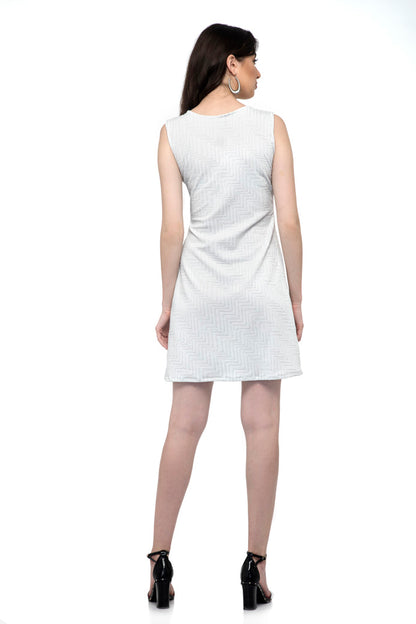 White plain tunic dress