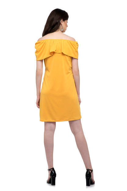 Off shoulder Yellow one piece