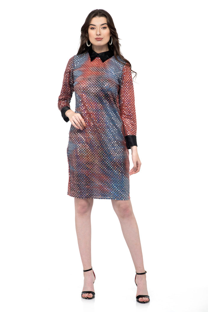 Party wear full sleeve vintage dress