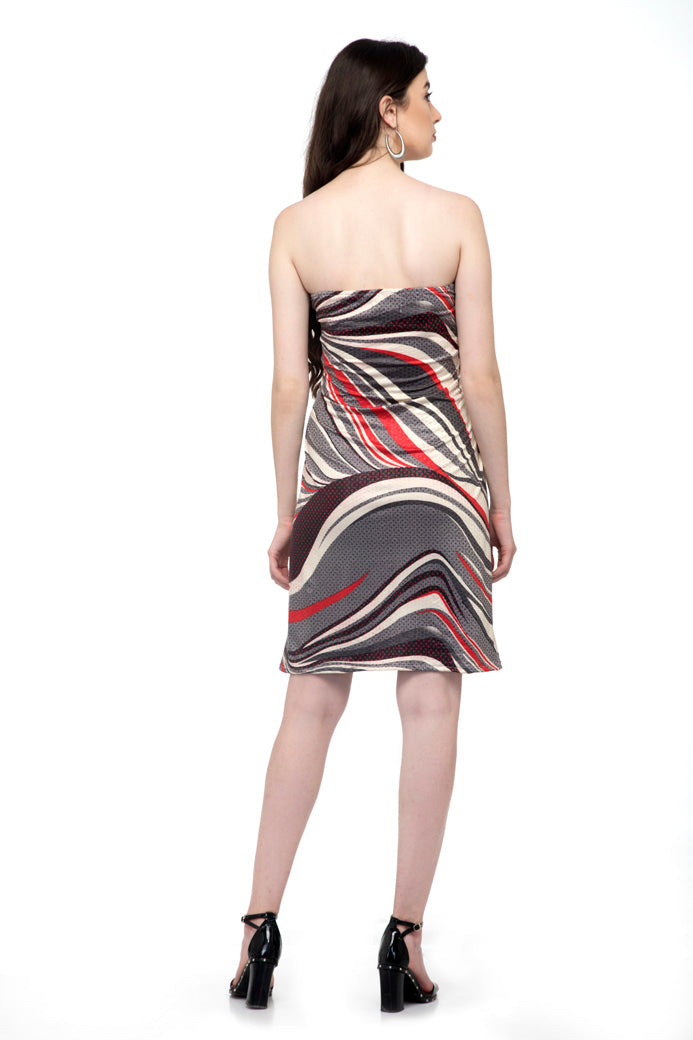 Front knot neck, off shoulder dress