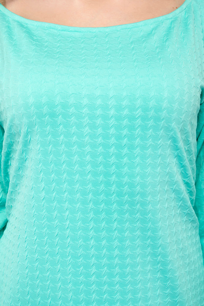 Vintage quarter sleeves midi dress