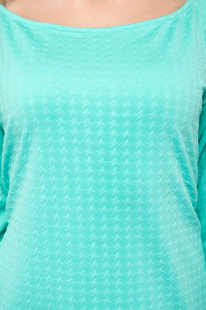 Vintage quarter sleeves midi dress