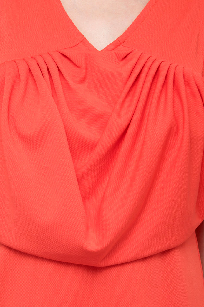 V neck Cowl Skater dress