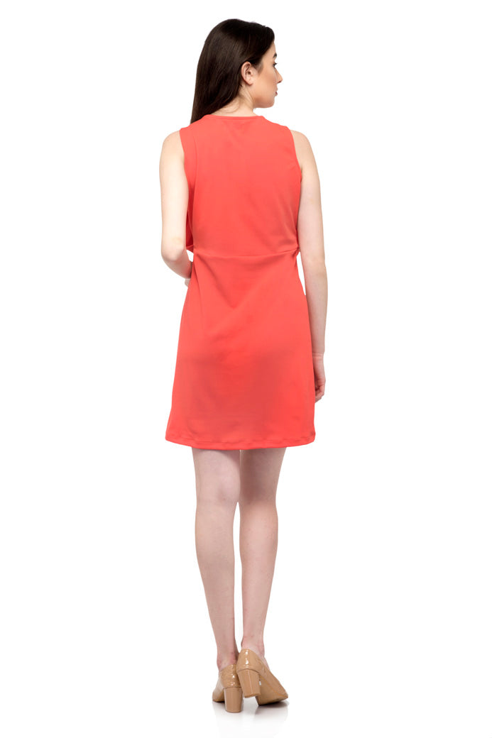 V neck Cowl Skater dress